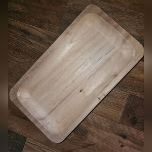 Natural Wood Rectangular Tray